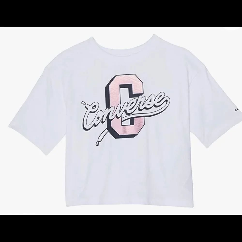 CONVERSE GIRLS Iridescent Varsity Boxy Tee - Picture 6 of 6
